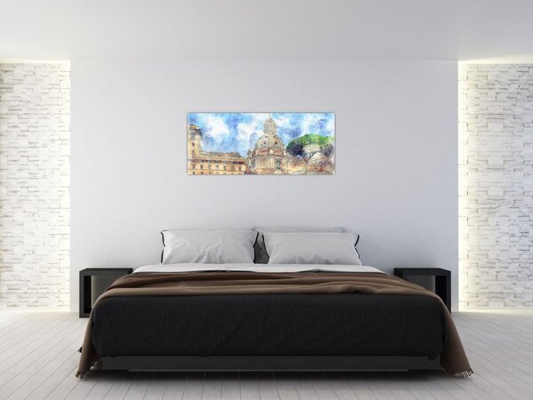 Slika - Cerkev Santa Maria di Loreto, Rim, Italija (120x50 cm)