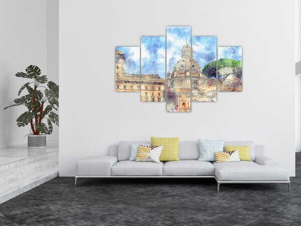 Slika - Cerkev Santa Maria di Loreto, Rim, Italija (150x105 cm)
