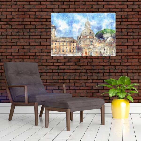 Slika - Cerkev Santa Maria di Loreto, Rim, Italija (90x60 cm)