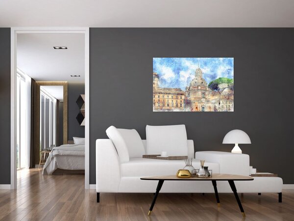 Slika - Cerkev Santa Maria di Loreto, Rim, Italija (90x60 cm)