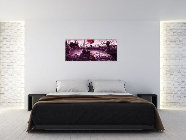 Slika - Začarana vas (120x50 cm)