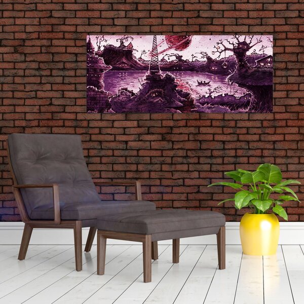 Slika - Začarana vas (120x50 cm)
