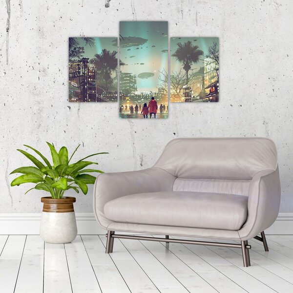 Slika - mesto v prihodnosti (90x60 cm)