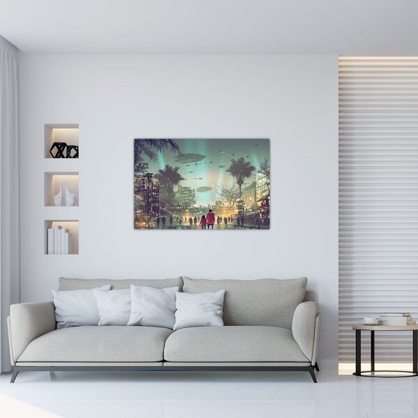 Slika - mesto v prihodnosti (90x60 cm)