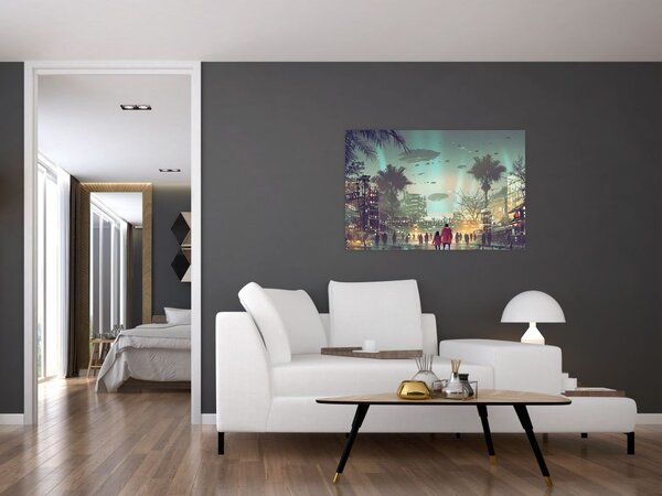 Slika - mesto v prihodnosti (90x60 cm)