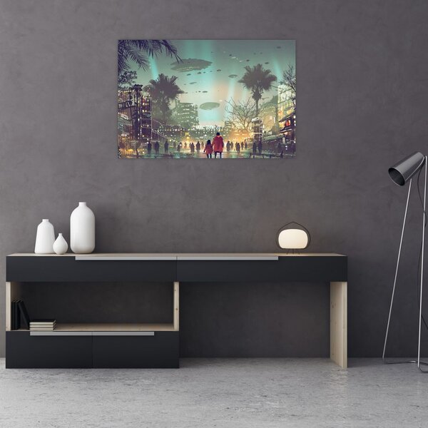 Slika - mesto v prihodnosti (90x60 cm)