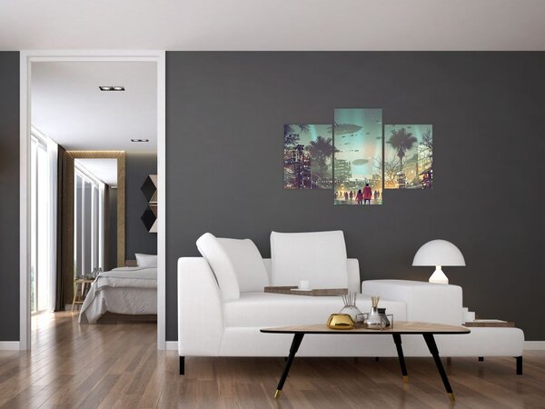 Slika - mesto v prihodnosti (90x60 cm)