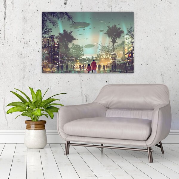 Slika - mesto v prihodnosti (90x60 cm)