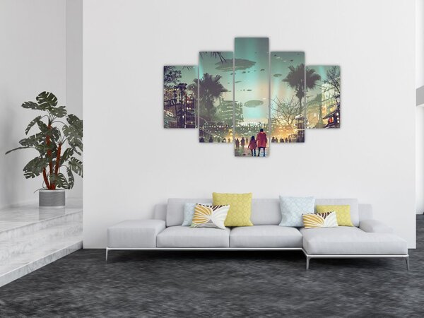 Slika - mesto v prihodnosti (150x105 cm)