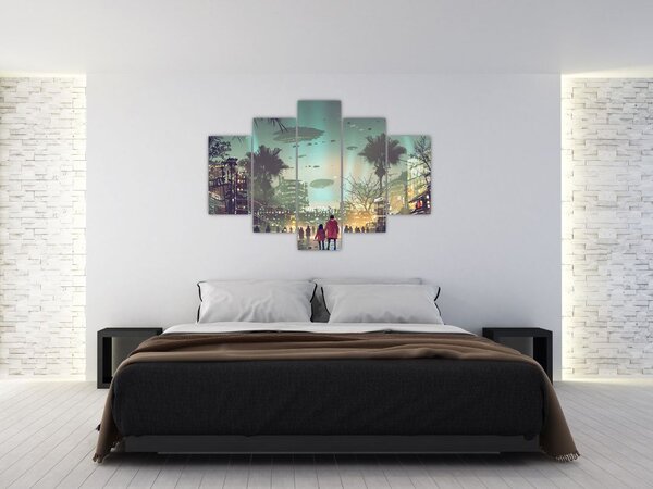 Slika - mesto v prihodnosti (150x105 cm)