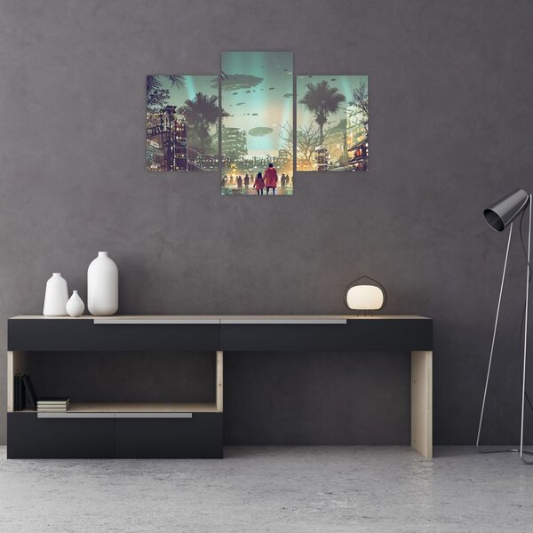 Slika - mesto v prihodnosti (90x60 cm)