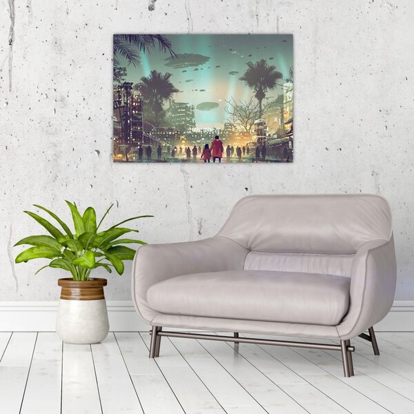 Slika - mesto v prihodnosti (70x50 cm)