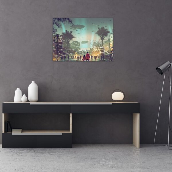 Slika - mesto v prihodnosti (70x50 cm)