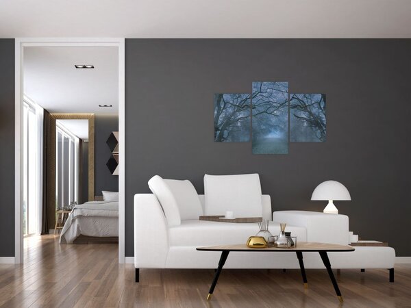 Slika gozda v megli (90x60 cm)