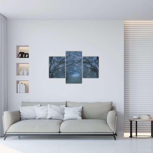 Slika gozda v megli (90x60 cm)