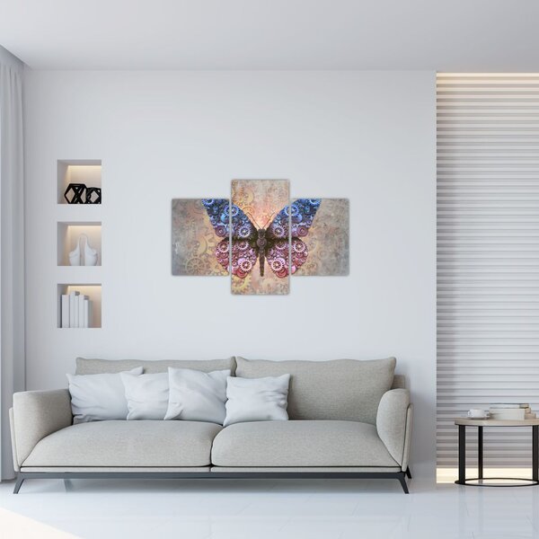 Slika - Steampunk metulj (90x60 cm)