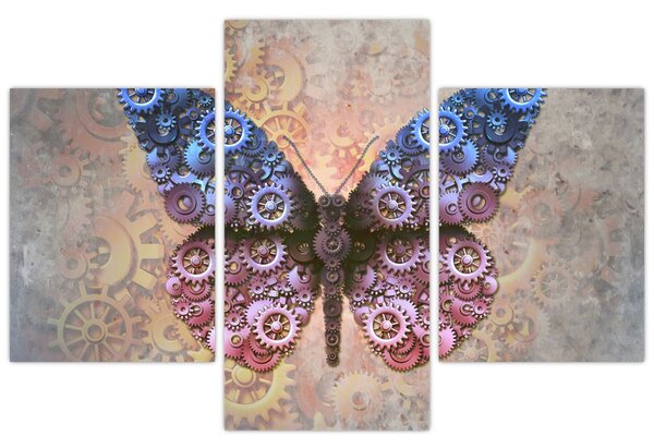 Slika - Steampunk metulj (90x60 cm)