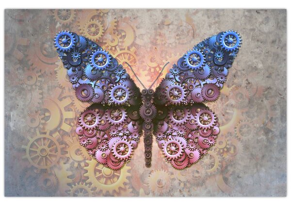 Slika - Steampunk metulj (90x60 cm)