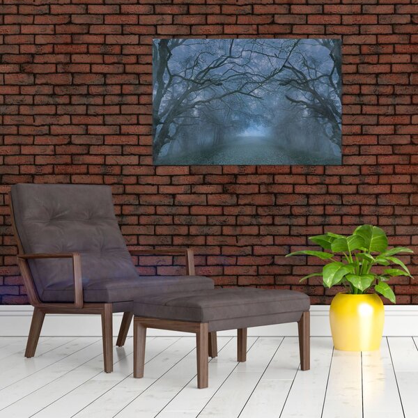 Slika gozda v megli (90x60 cm)