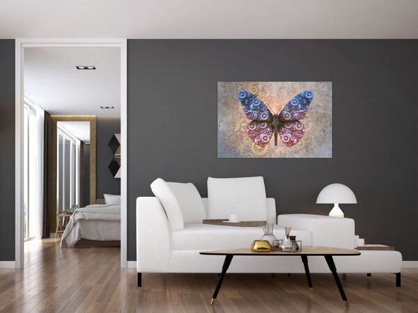 Slika - Steampunk metulj (90x60 cm)