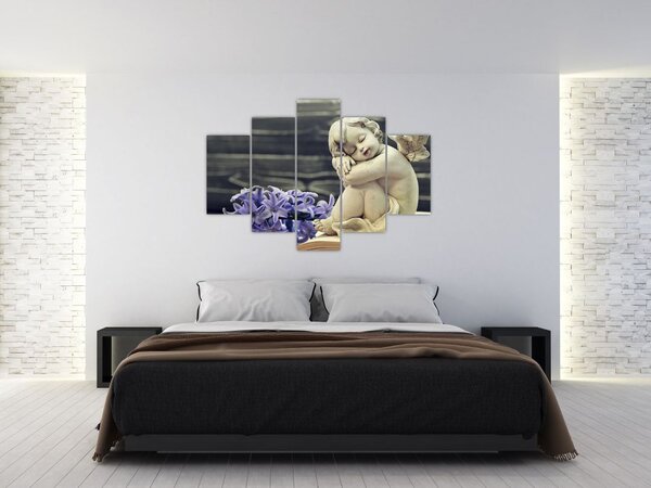 Slika angela z rožo (150x105 cm)