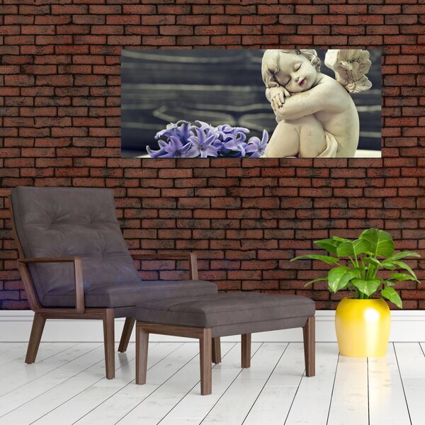 Slika angela z rožo (120x50 cm)