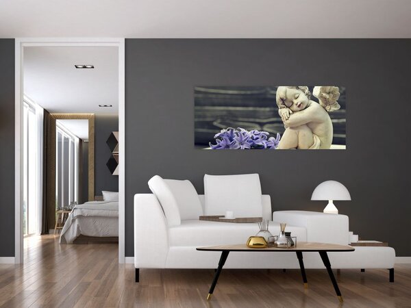 Slika angela z rožo (120x50 cm)