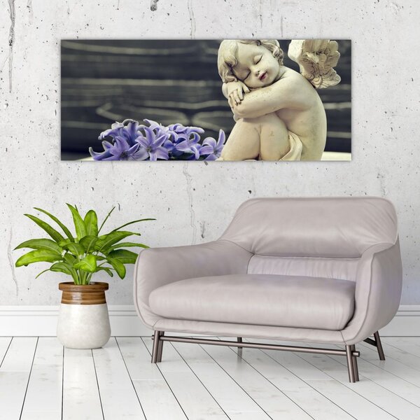 Slika angela z rožo (120x50 cm)