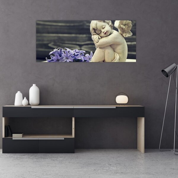 Slika angela z rožo (120x50 cm)