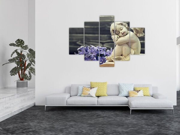 Slika angela z rožo (150x105 cm)