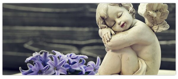 Slika angela z rožo (120x50 cm)