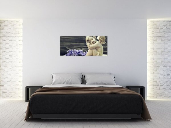 Slika angela z rožo (120x50 cm)