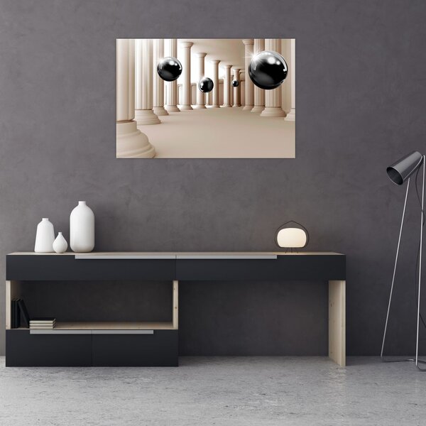 Slika - Žogica med stolpci (90x60 cm)