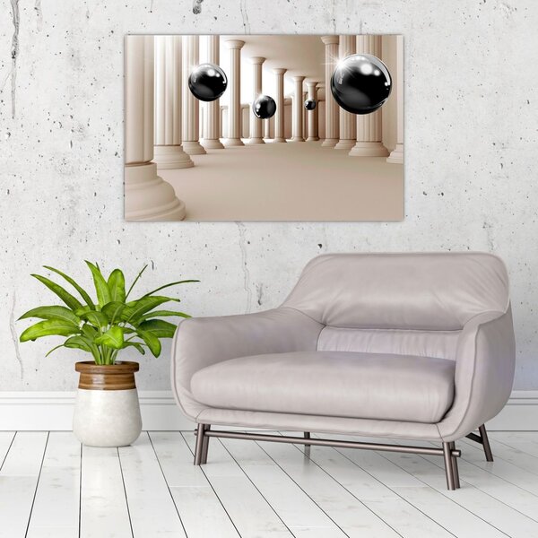 Slika - Žogica med stolpci (90x60 cm)