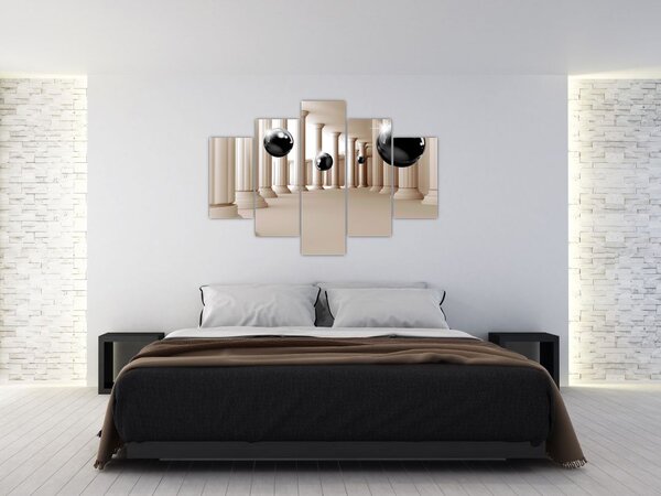 Slika - Žogica med stolpci (150x105 cm)