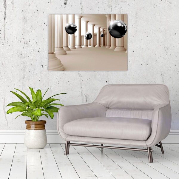 Slika - Žogica med stolpci (70x50 cm)