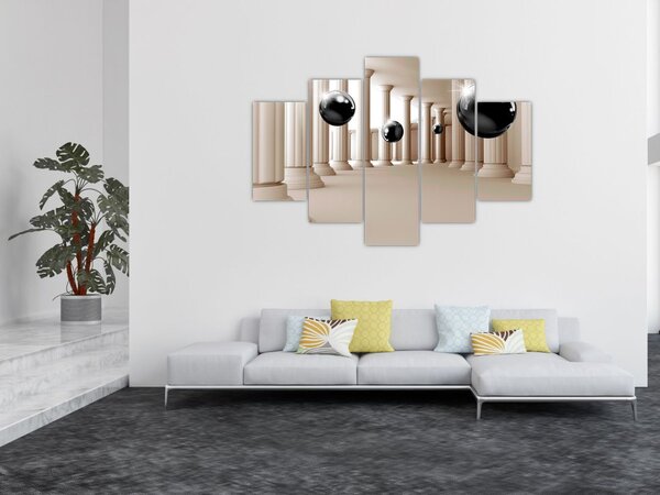 Slika - Žogica med stolpci (150x105 cm)