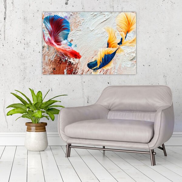 Slika - Borbene ribe (90x60 cm)
