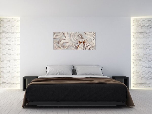 Podoba boginje s cvetličnim motivom (120x50 cm)