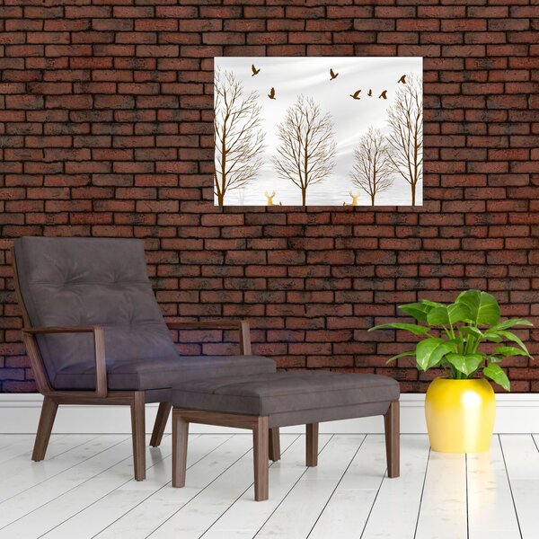 Slika - Jeleni pred reko (70x50 cm)