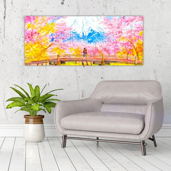 Slika - Slikan par, akvarel (120x50 cm)