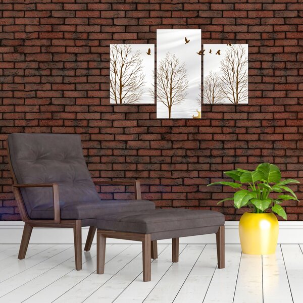 Slika - Jeleni pred reko (90x60 cm)