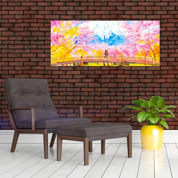 Slika - Slikan par, akvarel (120x50 cm)
