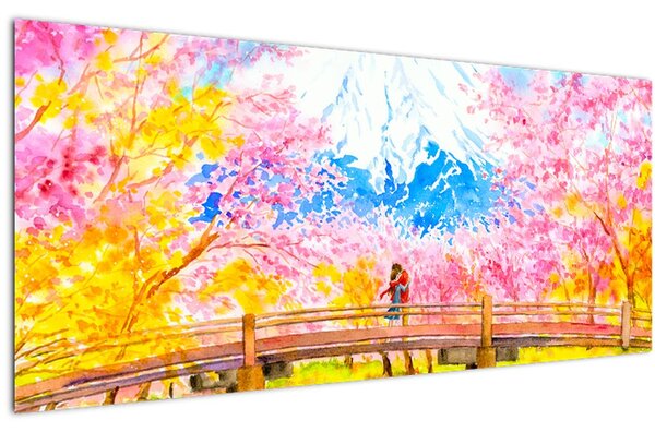 Slika - Slikan par, akvarel (120x50 cm)