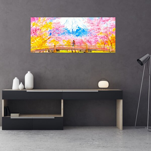Slika - Slikan par, akvarel (120x50 cm)