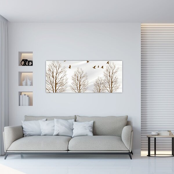 Slika - Jeleni pred reko (120x50 cm)