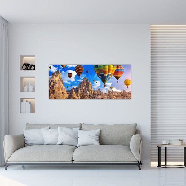 Slika - Baloni na vroč zrak, Kapadokija, Turčija. (120x50 cm)