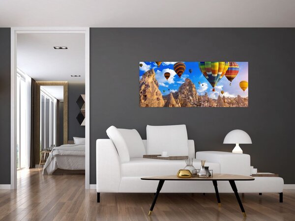 Slika - Baloni na vroč zrak, Kapadokija, Turčija. (120x50 cm)