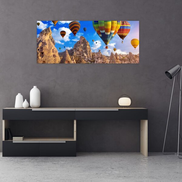 Slika - Baloni na vroč zrak, Kapadokija, Turčija. (120x50 cm)