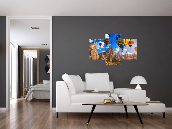Slika - Baloni na vroč zrak, Kapadokija, Turčija. (90x60 cm)